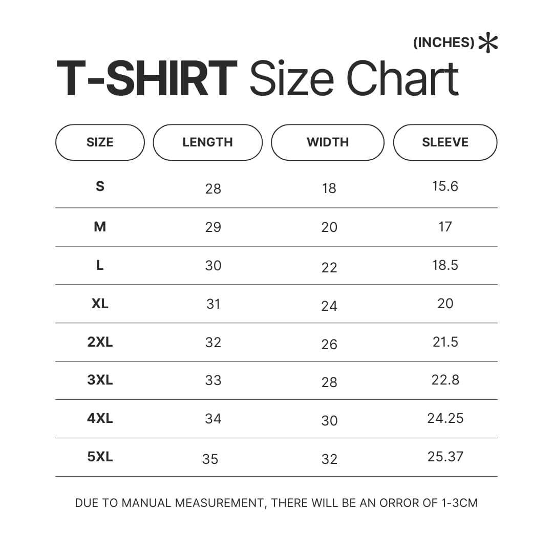 T shirt Size Chart - Stevie Nicks Shop